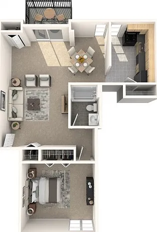 1 Bedroom, 1 Bath 1 Bedroom, 1 Bath