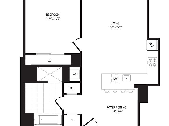 2nd image of 1 Wall St APT 1812
