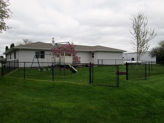 Fenced backyard
