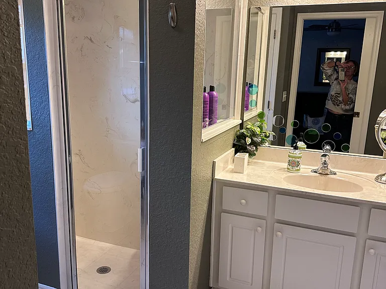 Master bath with walk-in shower