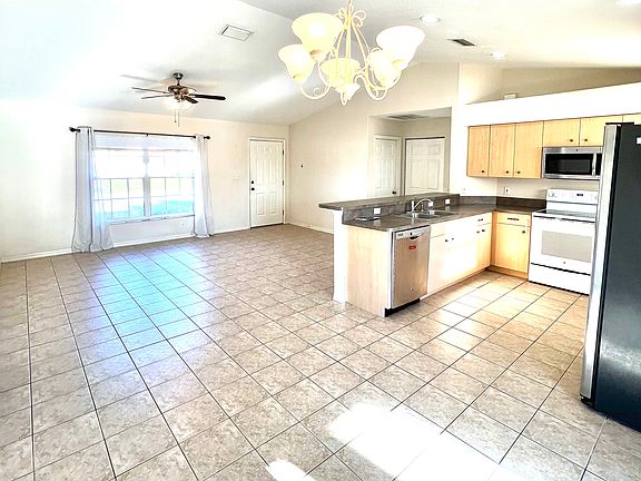 Dining area looking to front of home.