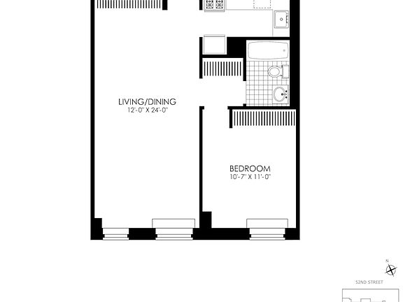 2nd image of 410 W 53rd St APT 631
