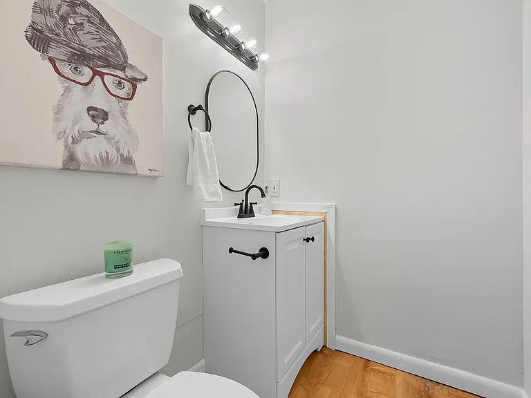 First floor, half bath.