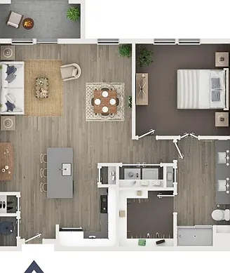 Floor Plan (The Chateau) - 1 Bedroom (A3) The Willow Floor Plan (The Chateau) - 1 Bedroom (A3) The Willow