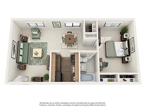 Floor plan One Bedroom