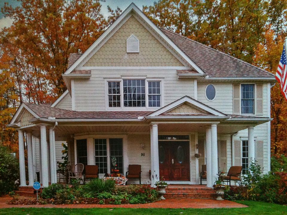 Hardi plank  w/brick porch