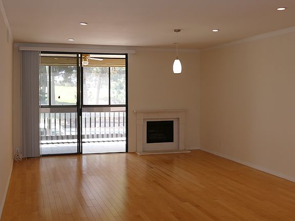 Living room with cozy fireplace