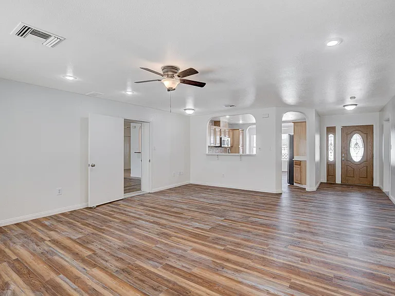Left Side - Living and dining room