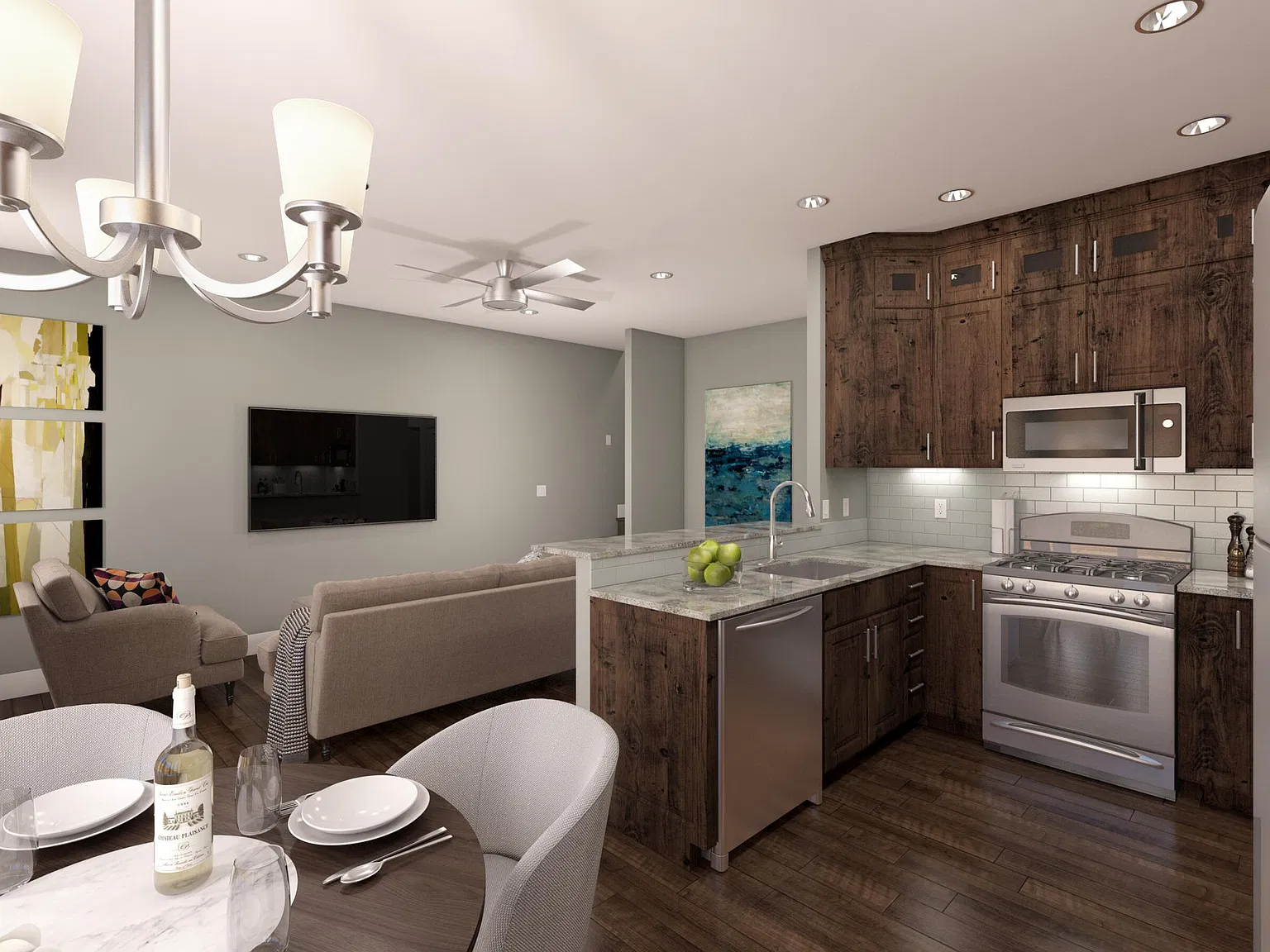 1 bed, 1.5 bath, 921 sqft, $1,900 — Photo 2