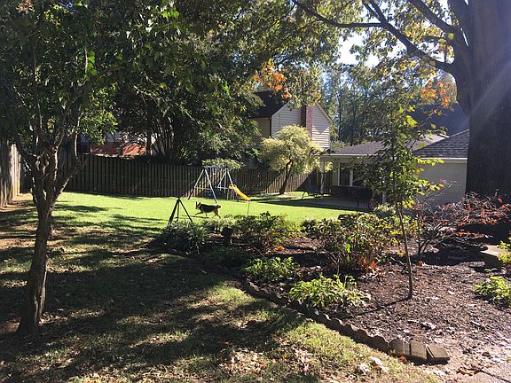Backyard & flower bed
