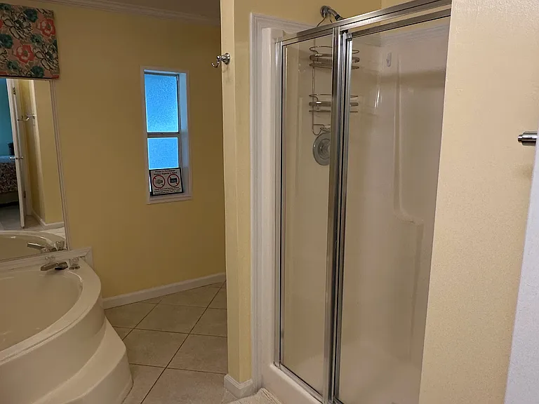 Master Bath - Shower stall and hidden toilet