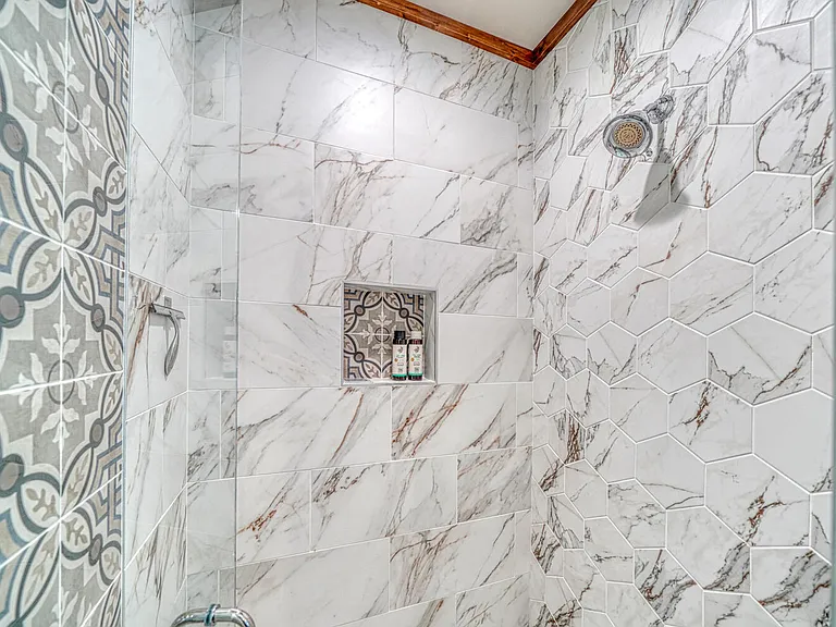This large walk in shower is a dream.
