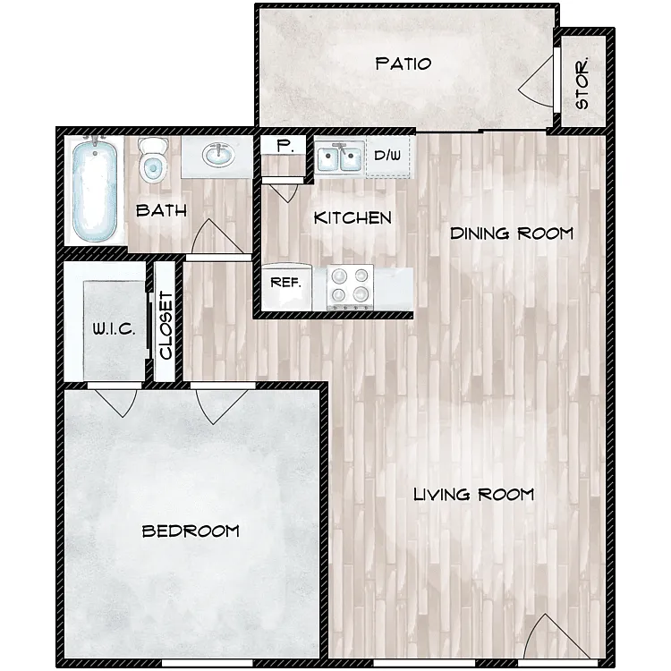 Floor plan 1 Bedroom