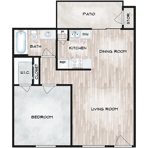 Floor plan 1 Bedroom