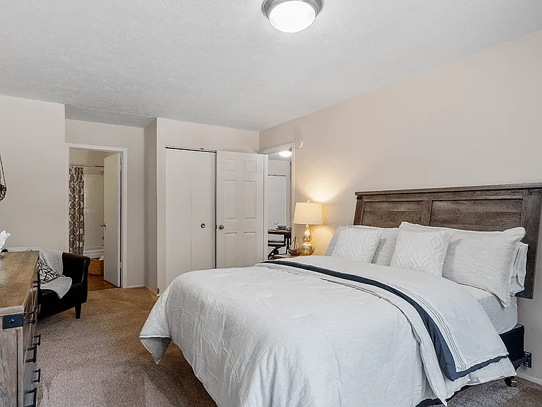 Large Bedroom with Overhead Light
