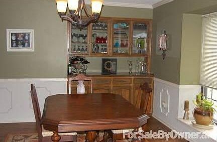 Formal Dining Room : Built-in china cabinet and updated paint