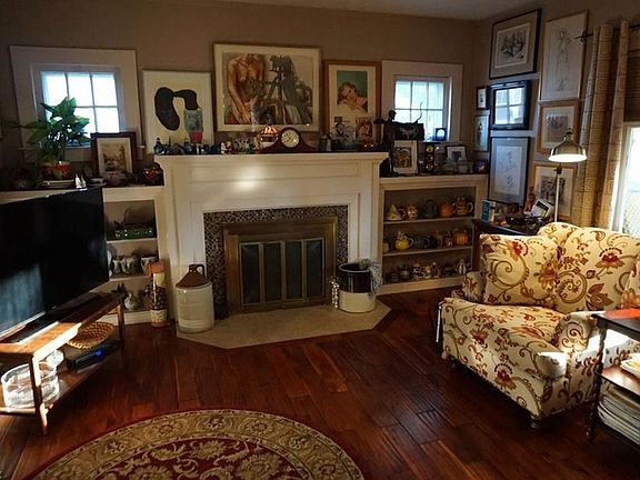 Living room with beautiful hardwood floors