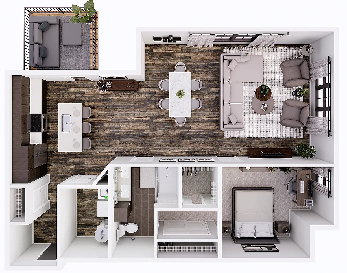 Floor plan Foundry-1E