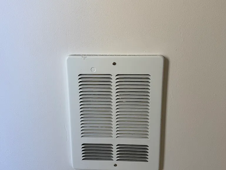 Heater in bedroom.