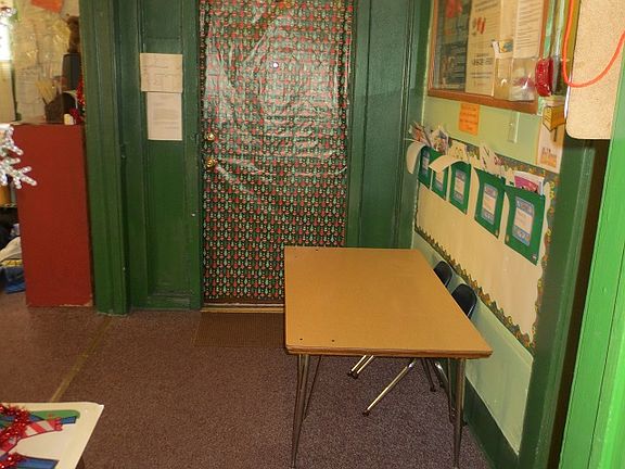 Inside front door