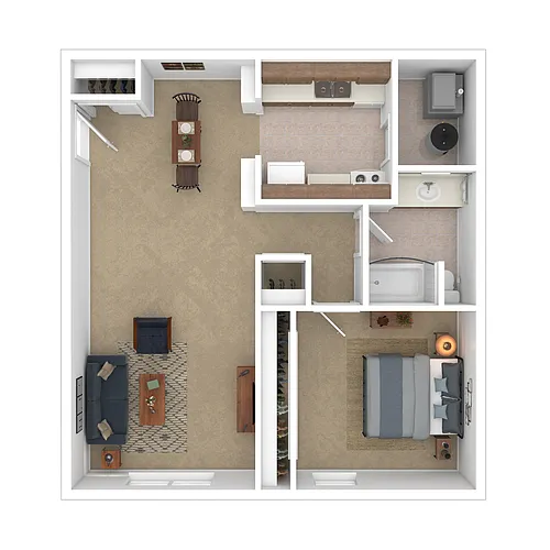 Floor plan A2 Walnut