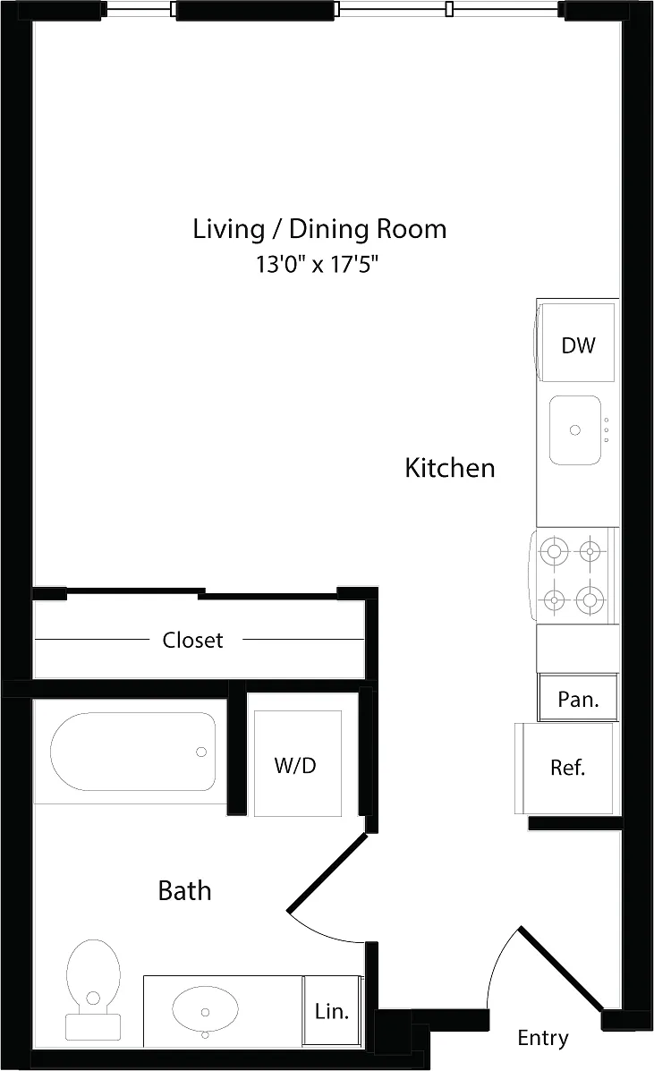Floor plan S2 East - Floors 2-4