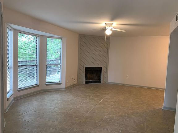 wood burning fireplace in unit