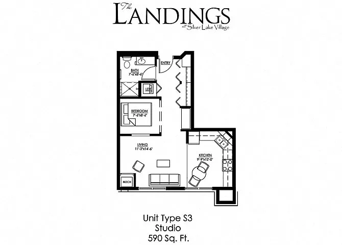 Floor plan Studio 3