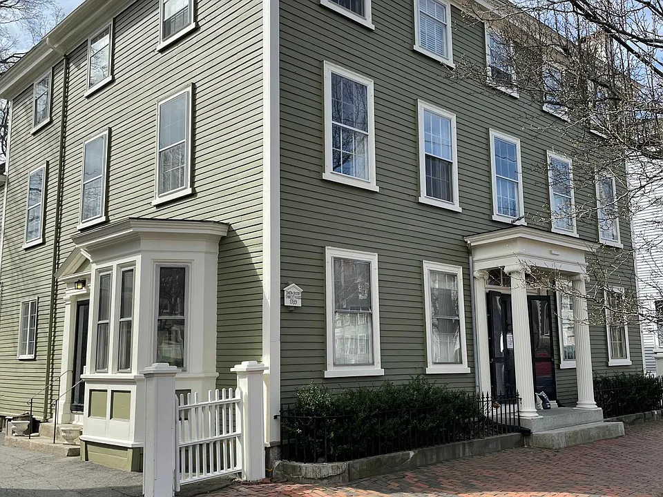 Freshly painted front of house.