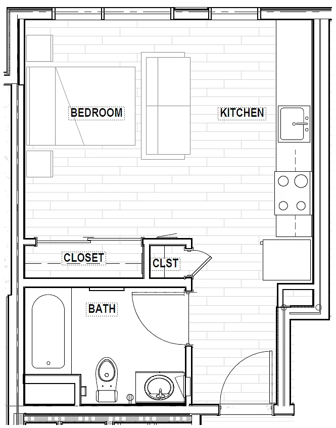 Floor plan Studio S1 3