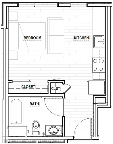 Floor plan Studio S1 3