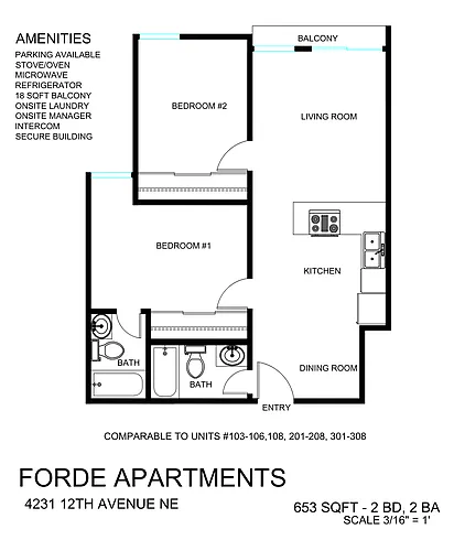 Floor plan Waitlist - 2 Bedroom