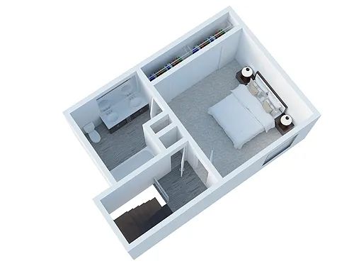 Floor plan 2 Bedroom - 2 Bath Plan D