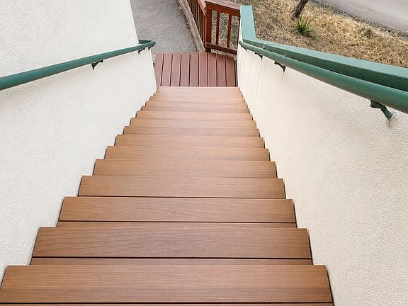 Stairs to the unit looking down