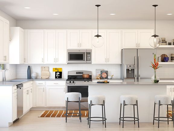Kitchen with quartz countertops