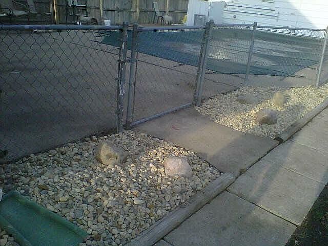 New rock around & in pool area