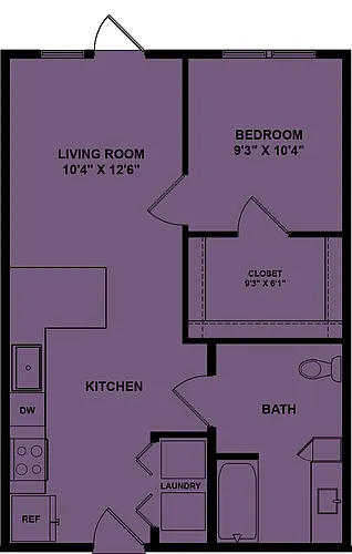 Floor plan A1b Accessible 60%