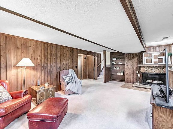 Family room with fireplace