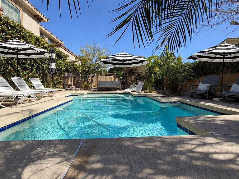 Private gated salt water pool. Heating available during winter months