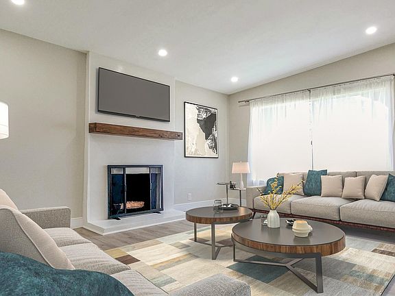 Digitally Staged Living Room