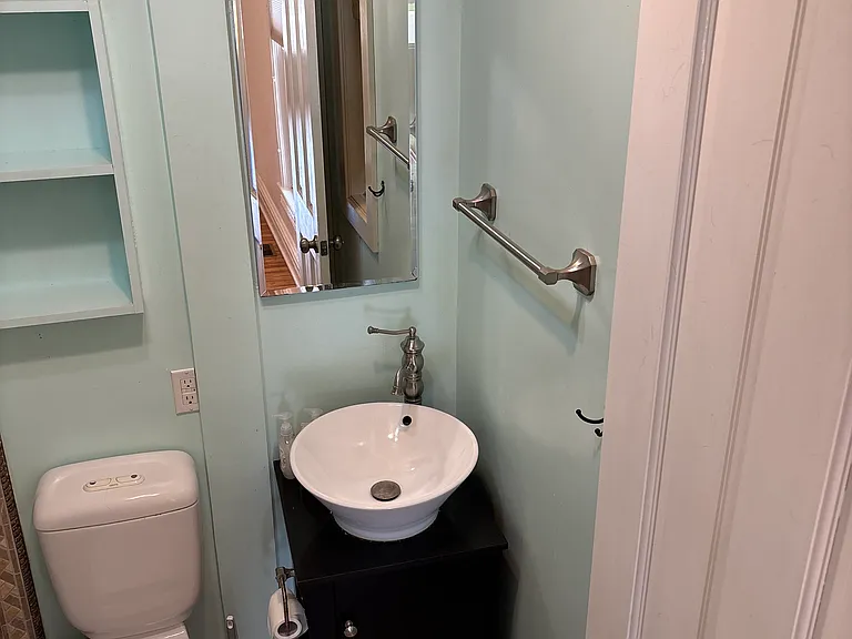 First floor bathroom sink and toilet