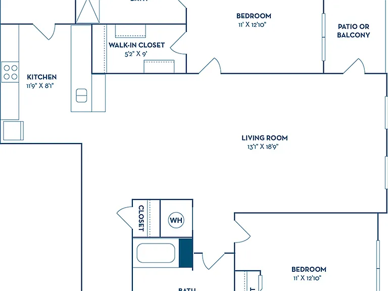2 Bedroom | 2 Bath | 1157 SF 2 Bedroom | 2 Bath | 1157 SF