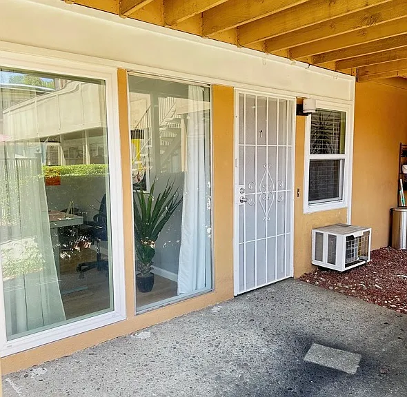 Entry to unit with Patio