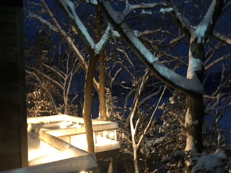 Deck in winter