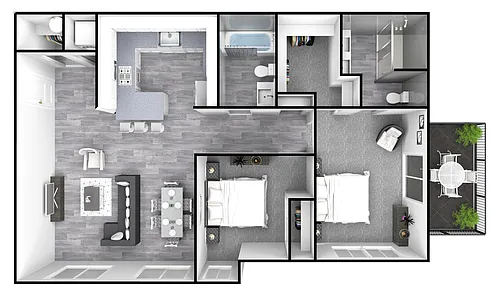 Floor plan 2 Bed