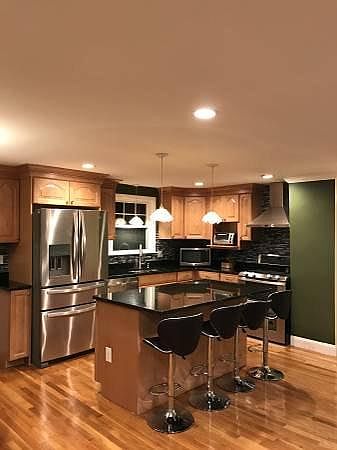 Kitchen with an island