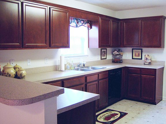 Huge kitchen with cherry cabinets