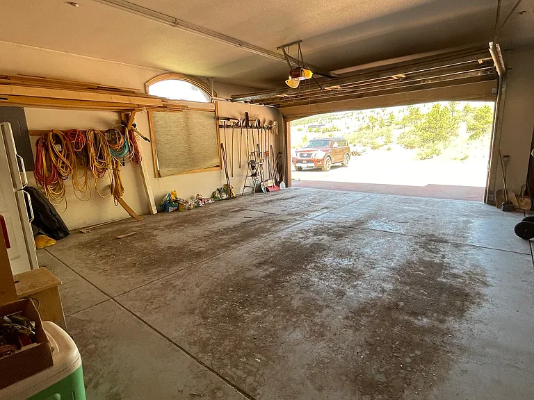 Half of the 4-car garage.