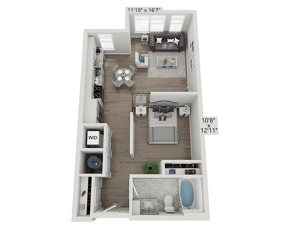 Floor plan Studio E1B
