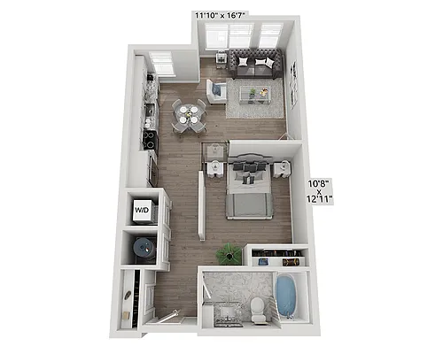 Floor plan Studio E1B